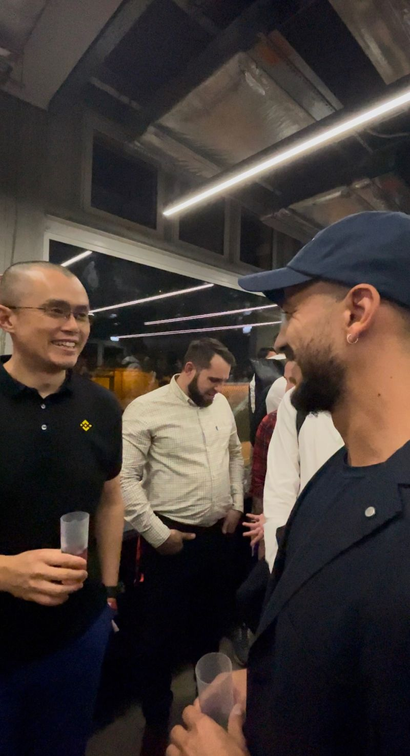 Pasquale with Changpeng Zhao (CZ), founder of Binance